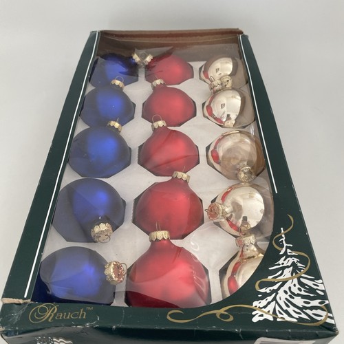 Vintage red blue gold glass - red,