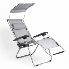 Monaco Zero Gravity Reclining Garden Chair - Grey