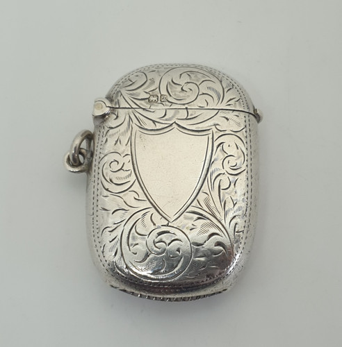 Sterling silver vesta case - sterling,