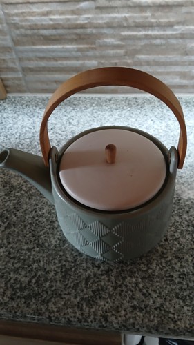 Bamboo handle teapot chinese - teapot,