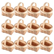 20 Pcs Mini Straw Baskets With
