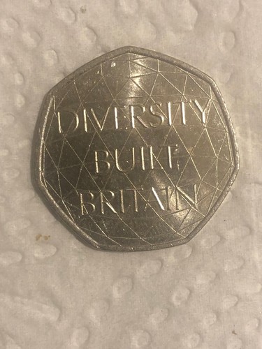50p coin depicting diversity - 50p,