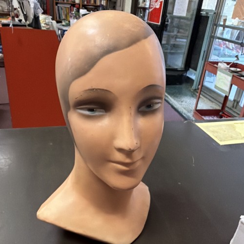 Vintage mannequin head hat - mannequin,