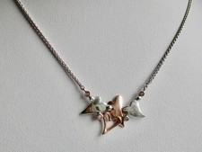 Welsh Clogau 9ct Rose Gold & Sterling Silver Scattered Heart Diamond Necklace