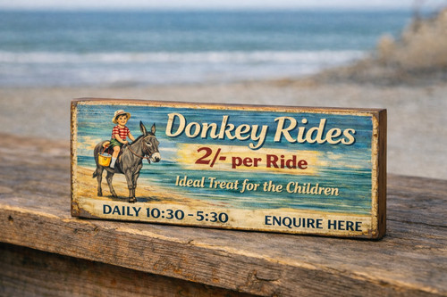 Donkey rides vintage style - donkey,