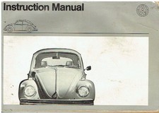 VW BEETLE 1200 1300 SALOON ORIG. 1971 OWNERS INSTRUCTION & MAINTENANCE HANDBOOK