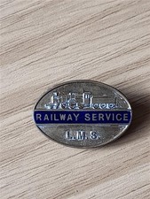 Vintage WWII LMS Railway Service Enamel Lapel Badge  Fattorini & Sons