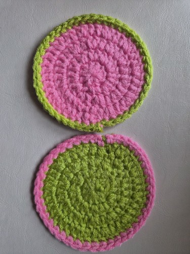 Crochet handmade coasters set - crochet,