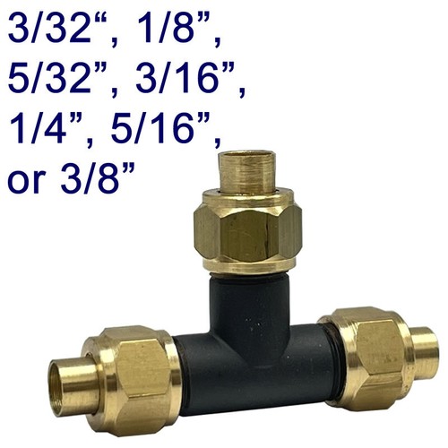 Brass pipe tee various sizes - pipe,