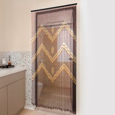 Handmade Beaded Curtain Wood &