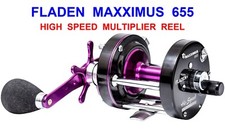 FLADEN MAXXIMUS 655 HIGH SPEED MONO MAG MULTIPLIER REEL SEA FISHING SURF CASTING