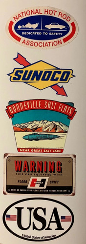 Usa racing stickers vintage - stickers,