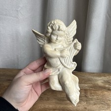 Vintage Ceramic Angel Wall Hanging Decorative Cherub Figurine Baroque Style