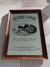 Southern Comfort Pub Framed Mirror Vintage, 9.25" x 13.25"