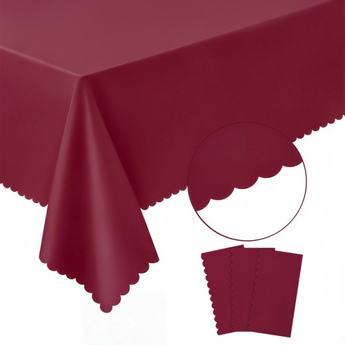 Pcs burgundy tablecloths - 3,