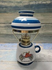 Vintage Mini Oil Lamp Made From A Shaving Scuttle NEVER USED