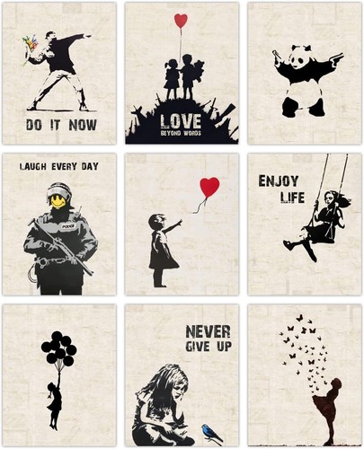 Infunly set banksy canvas - set,