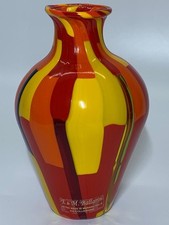 Murano Art Glass Ballarin Pezzato Squares Bulbous Vase Label & SIGNED