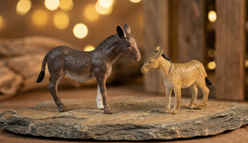 Plastic animal farm donkey - animal,