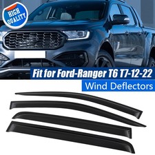 Wind Deflectors Window Sun Visor Smoked For Ford Ranger 2012+ T6 T7 T8 D/Cab UK