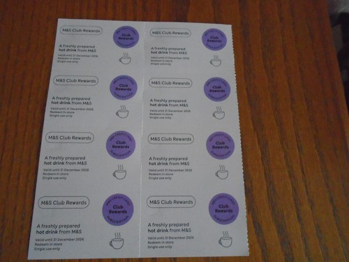 Coffee vouchers 8 hot - coffee,