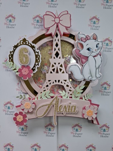 Shaker cake topper paris - topper,