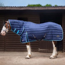 Gallop Trojan 300g Indoor Stable Rug Full Neck Combo In Navy/Sky