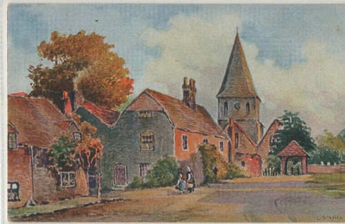 Postcard village scene - postcard, a