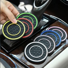 2x Universal Car Cup Holder Mat Pad Drink Coaster Auto Interior Trim Accessories