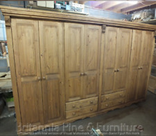 MASTER RANGE 8 DOOR WARDROBE 4 DRAWERS SOLID PINE HANDMADE BESPOKE AVAILABLE