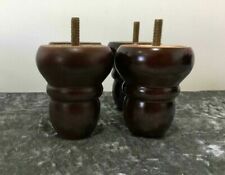 4x Mahogany Finish Wooden