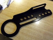 Black stainless steel rear tow