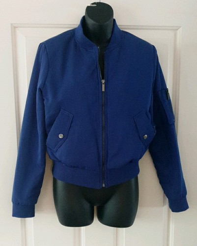 Ladies royal blue bomber style - blue,