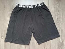 Mens Black Star Wars Colour Lounge / Pyjama Shorts / Bottoms UK Size Medium