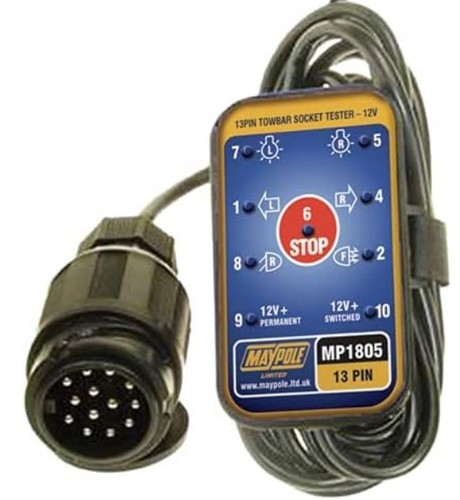 Towbar socket tester for 12v