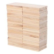 50Pcs Wooden Crafting Blocks