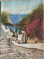 Small Watercolour Wine Cave In