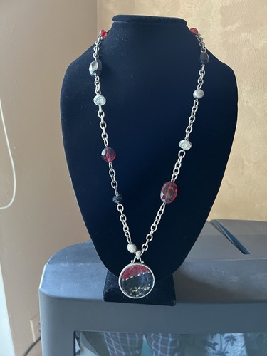 Red and black - long, necklace