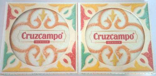 Cruzcampo terracotta beer mats - cruzcampo,