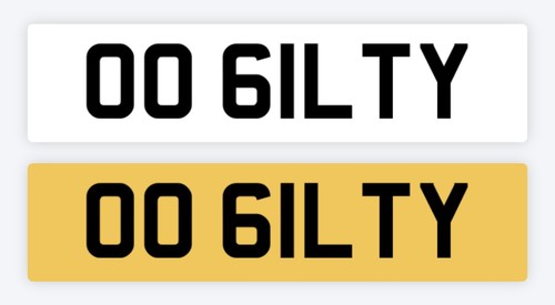 Guilty private number plate - number,