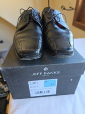 Jeff Banks Black Leather Formal Lace Up Shoes UK 9 EUR 43
