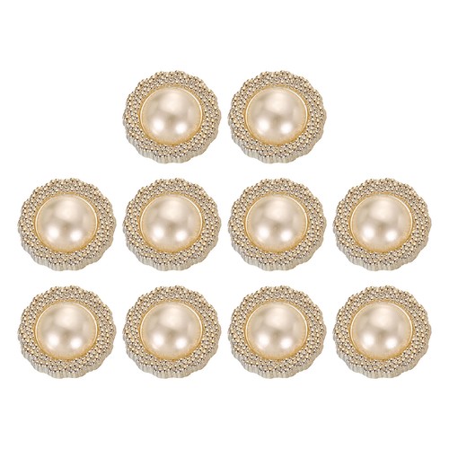 10pcs gold faux - 10pcs,, buttons