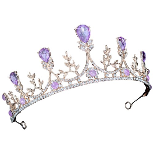 Bridal crown tiara - crown, purple