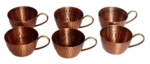 Handarbeit copper tea cups - copper,