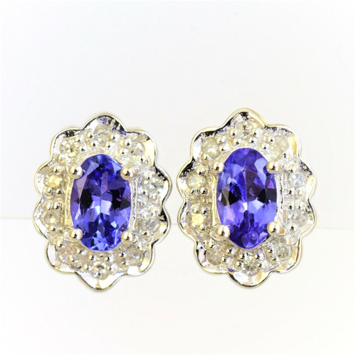 Natural tanzanite earrings - natural,