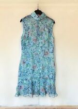 New Original Box & Paper Shanghai Tang Ladies Silk Dress Blue US Size 12