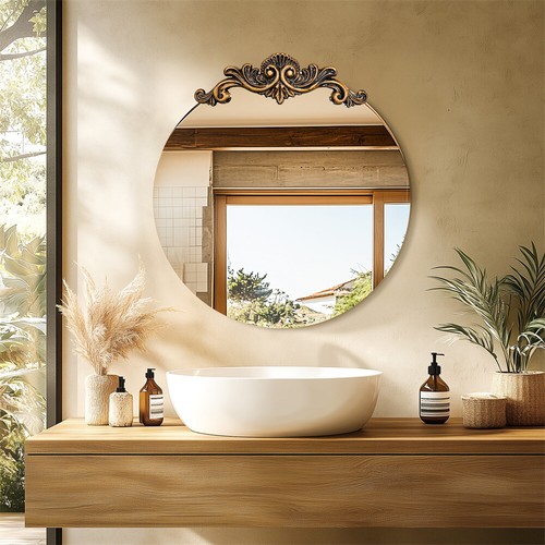 Large round wall mirror chic - large,