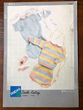 Phildar 8741 knitting pattern baby DK slash neck sweater & pants