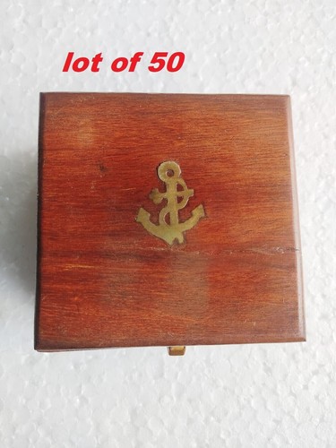 Wooden anchor compass - wooden,