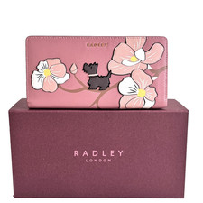 Radley Purse Pink Leather Large Coin Card Wallet - Coin Street Magnolia - Boxed